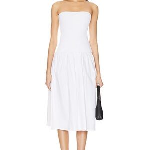 WEWOREWHAT White Strapless Midi Dress